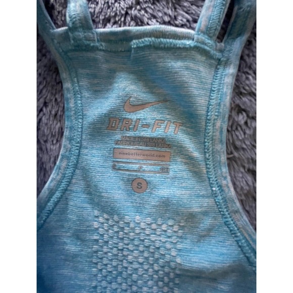 Nike Knit Seamless Racerback Tank Top Blue‎ Women's Small - Picture 4 of 10